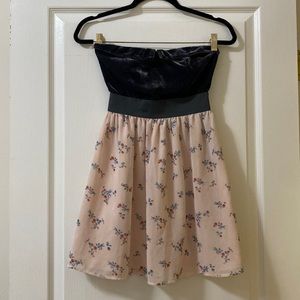 Love H81, Forever 21 Pink Spring Velvet and Sheer Dress